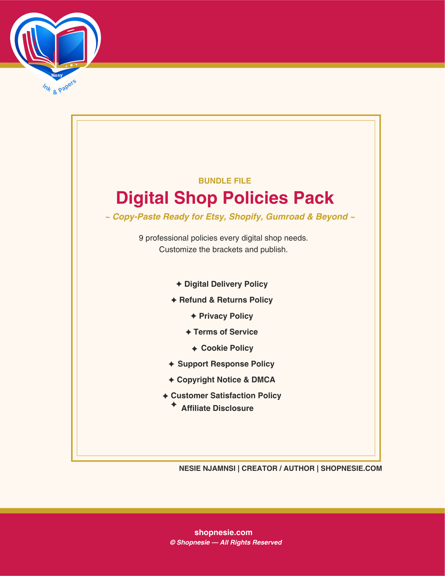 Ultimate Digital Product Seller’s Mega Pack: Blueprint + Policies + Licenses + Formulas for Canva, Notion, Etsy & Shopify Sellers (Save 30%)