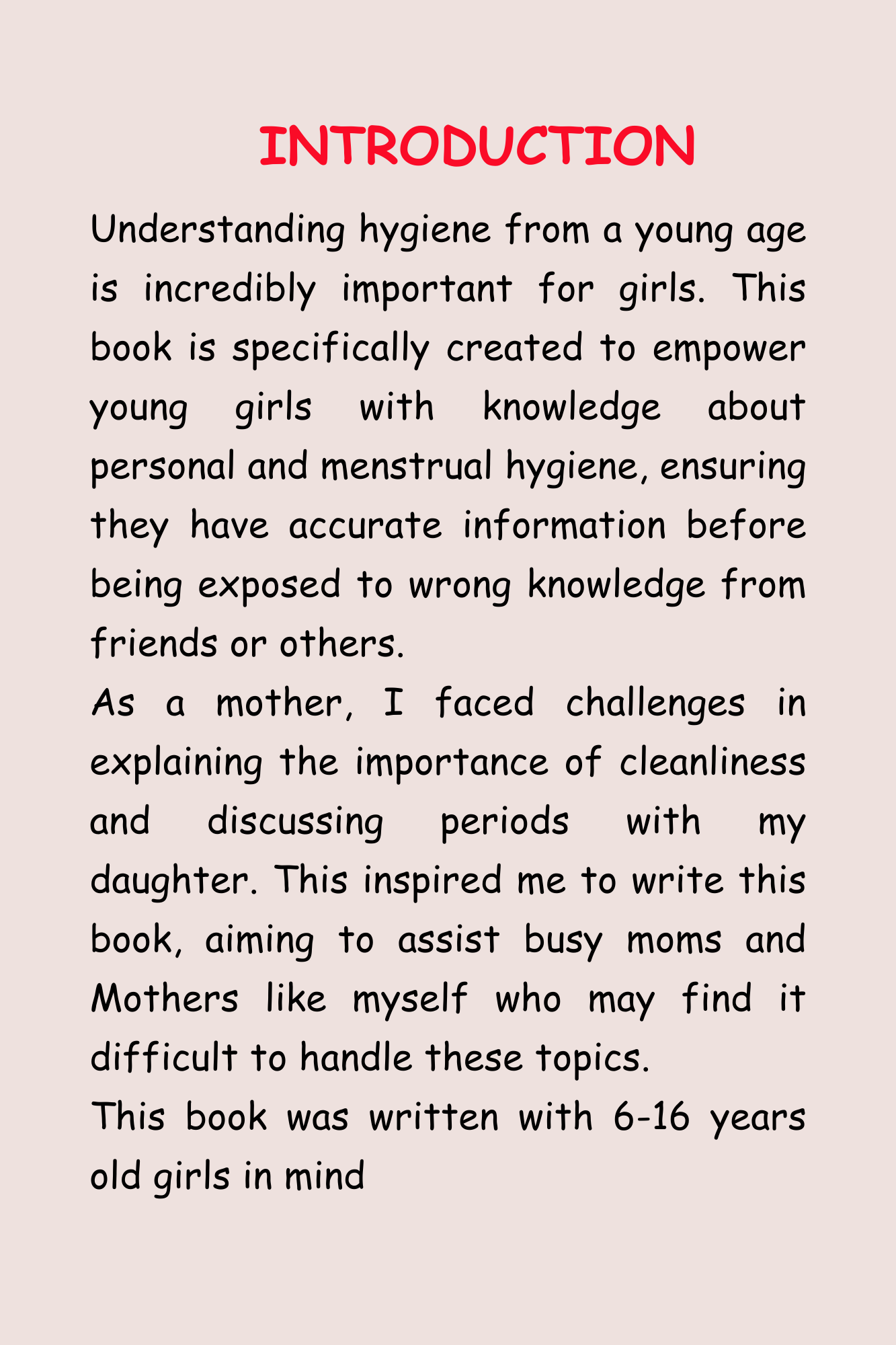 Empowering Girls With Knowledge on Personal & Menstrual Hygiene- introduction