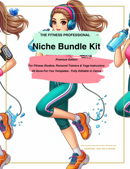 Fitness Professional Templates Bundle | 20 Canva Editable Forms for Personal Trainers, Yoga Instructors & Studios