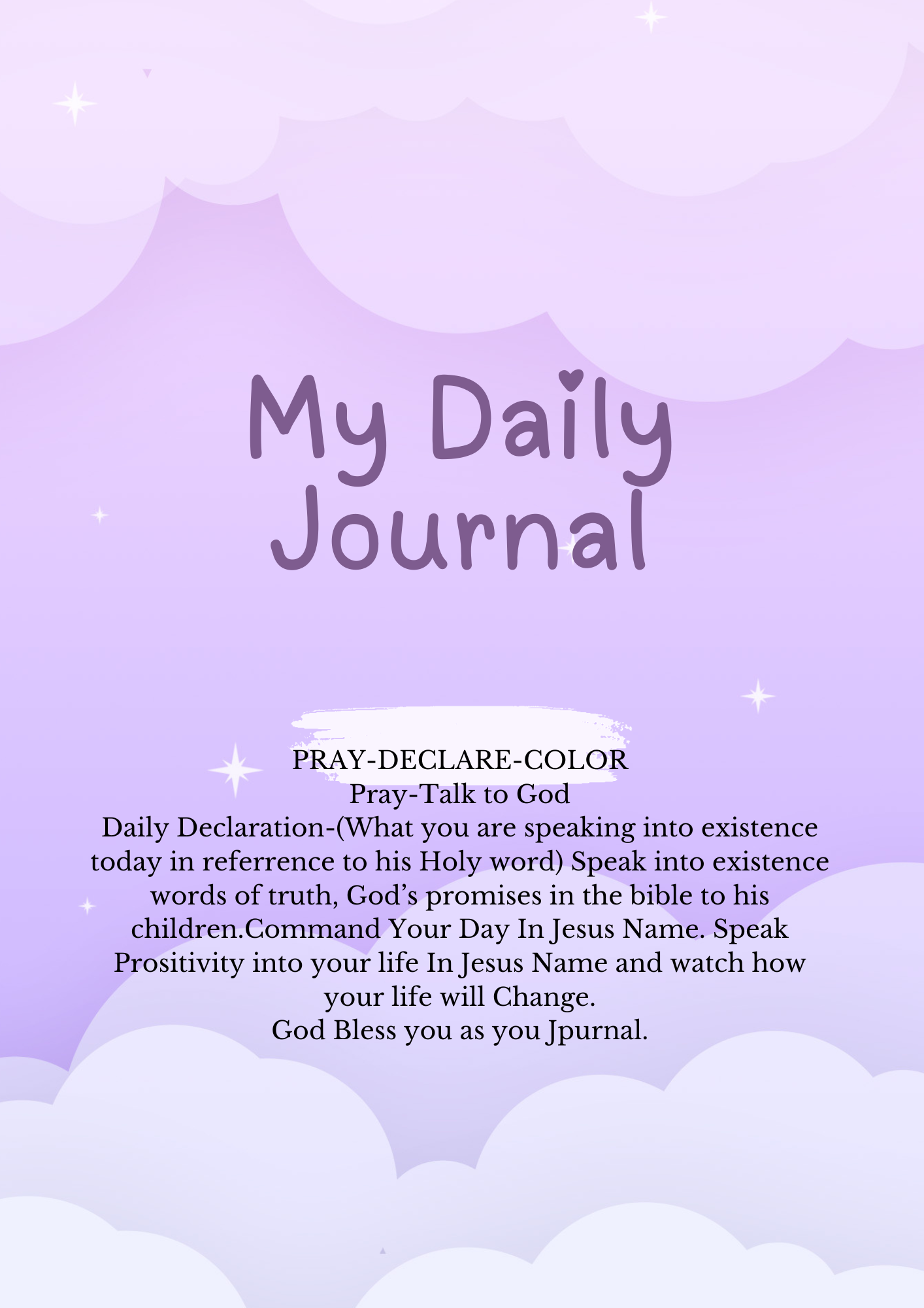 COLOR FOR JESUS: GRATIFICATION JOURNAL