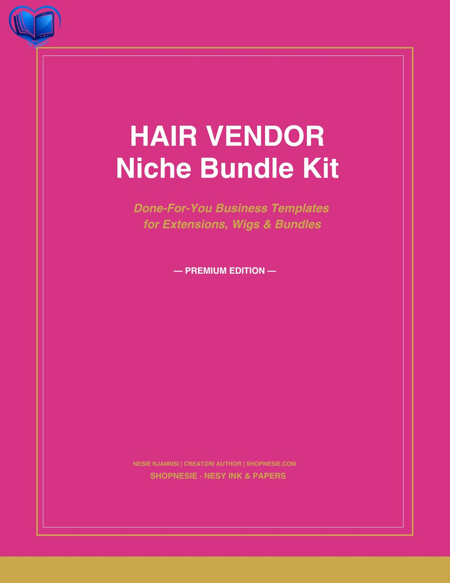 Hair Vendor Business Bundle Kit | 20 Editable Canva Templates for Hair Extensions, Wigs & Bundles Sellers | Order Forms, Inventory Tracker, Pricing, Shipping & Marketing | Premium Edition