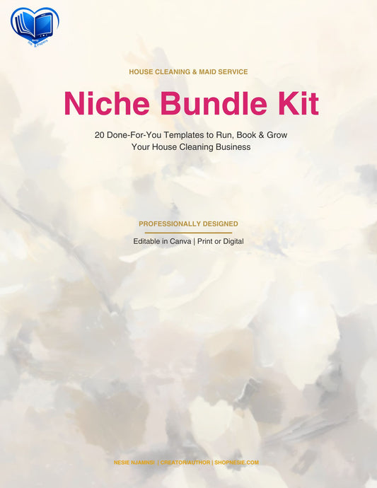House Cleaning & Maid Service Templates Bundle | 20 Done-For-You Canva Templates for Cleaning Business Owners