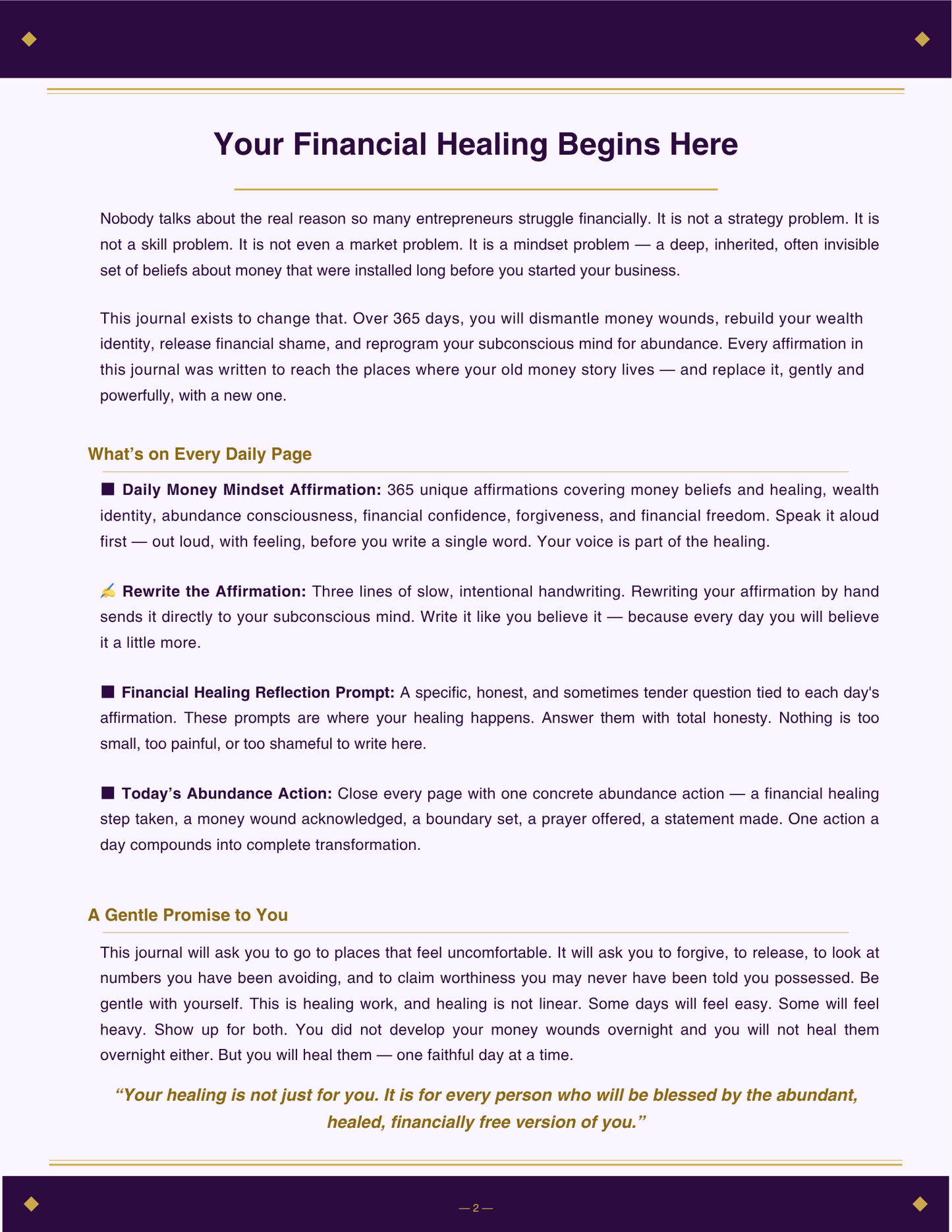 Money Mindset & Financial Healing Journal (365 Days): Heal Your Relationship with Money, Rewire Your Wealth Identity & Build an Abundance Mindset