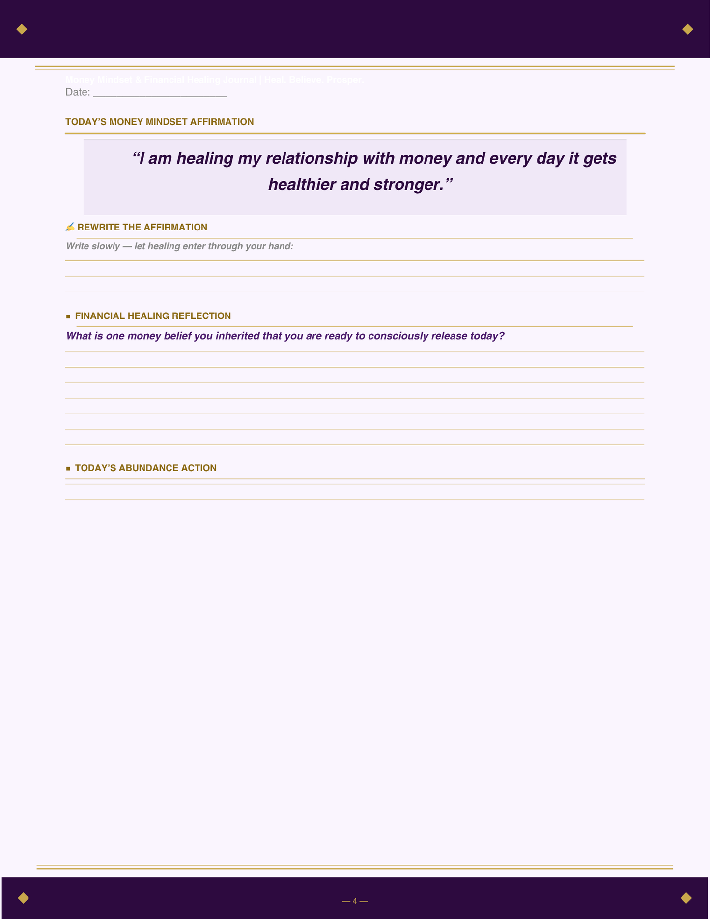 Money Mindset & Financial Healing Journal (365 Days): Heal Your Relationship with Money, Rewire Your Wealth Identity & Build an Abundance Mindset