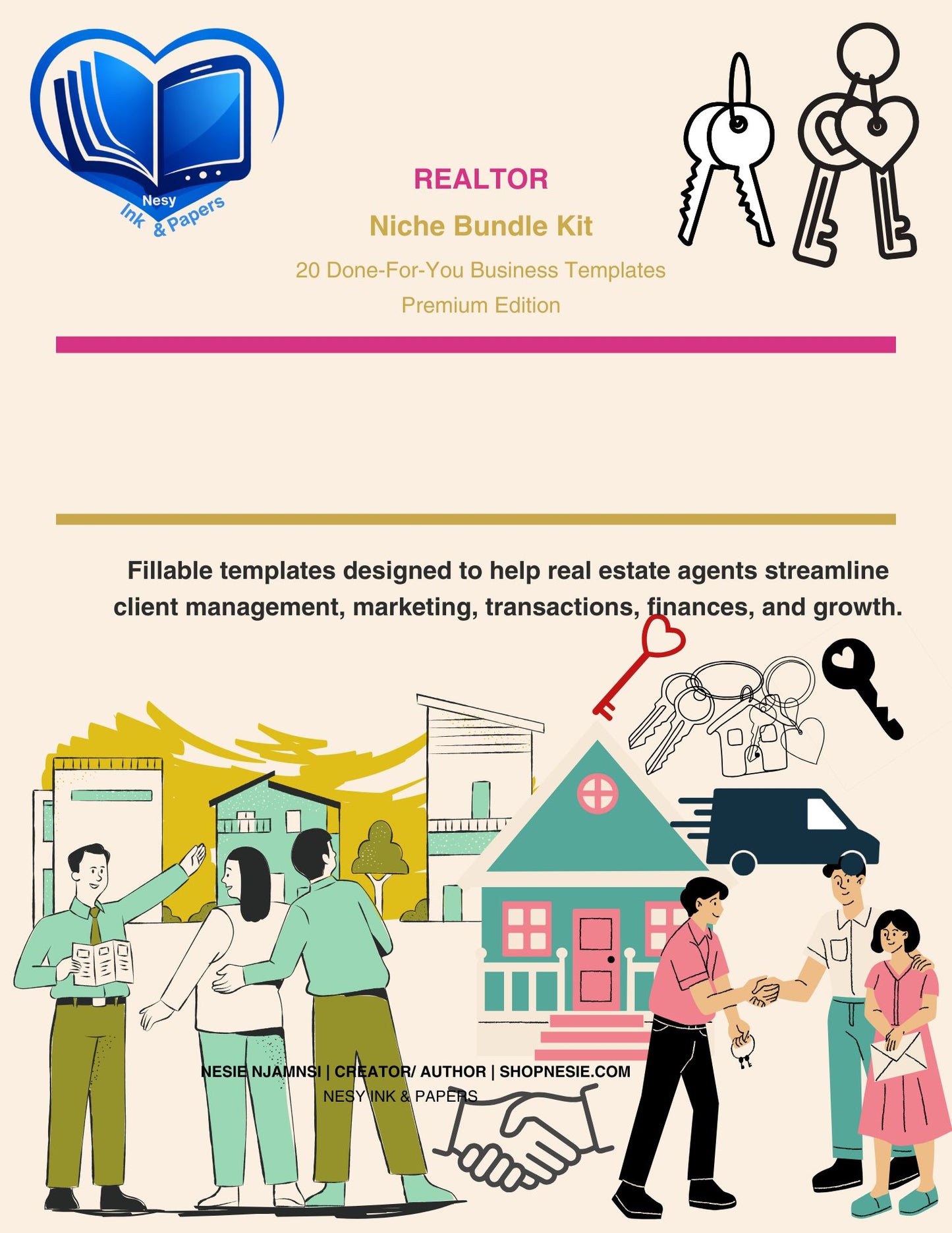 Realtor Business Templates Bundle | 20 Canva Fillable Forms for Real Estate Agents