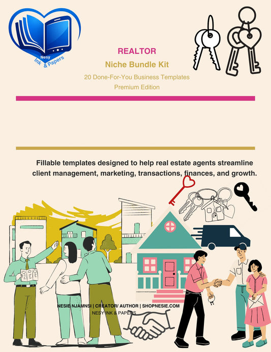 Realtor Business Templates Bundle | 20 Canva Fillable Forms for Real Estate Agents