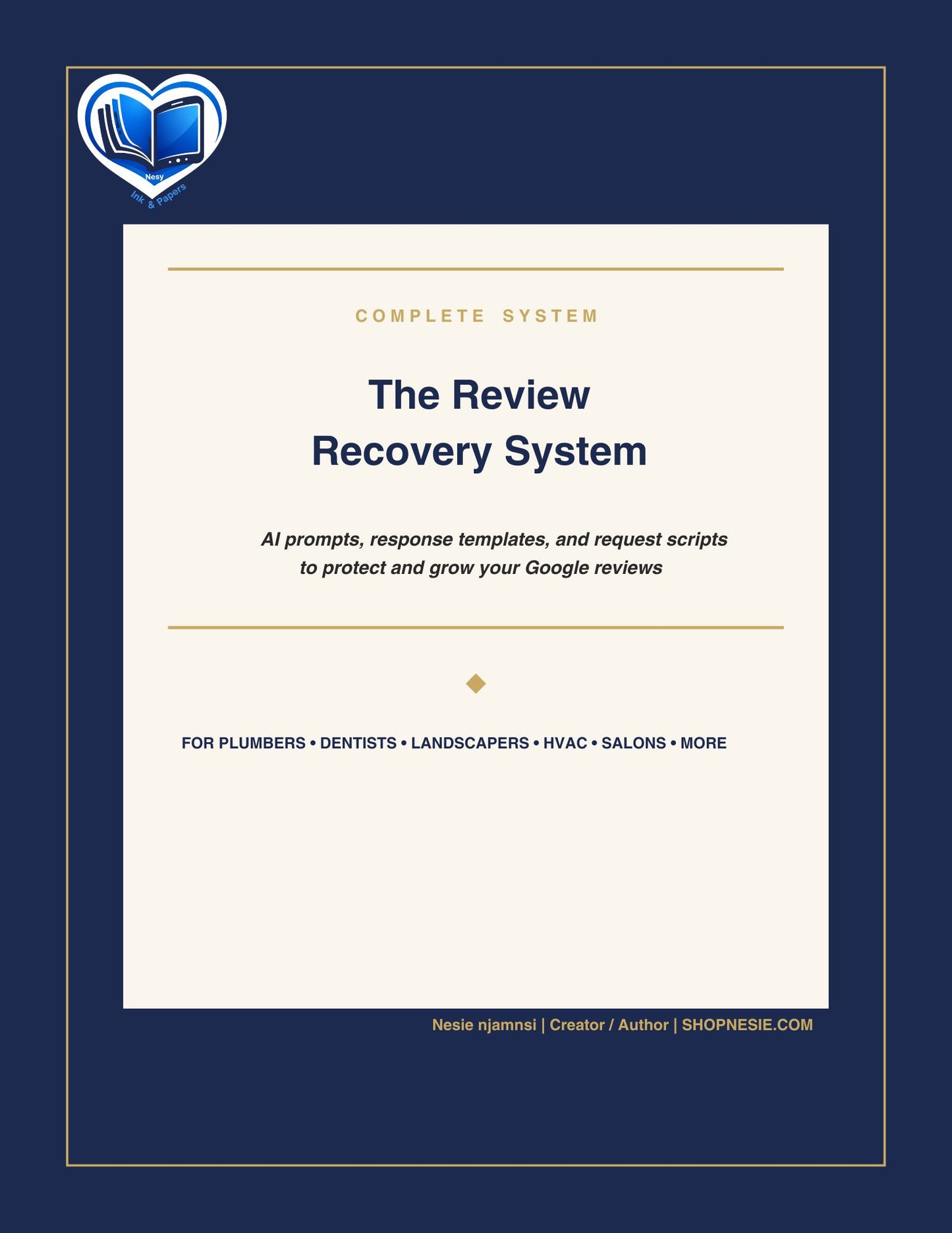Review Recovery System | AI Prompts & Templates for Local Service Businesses
