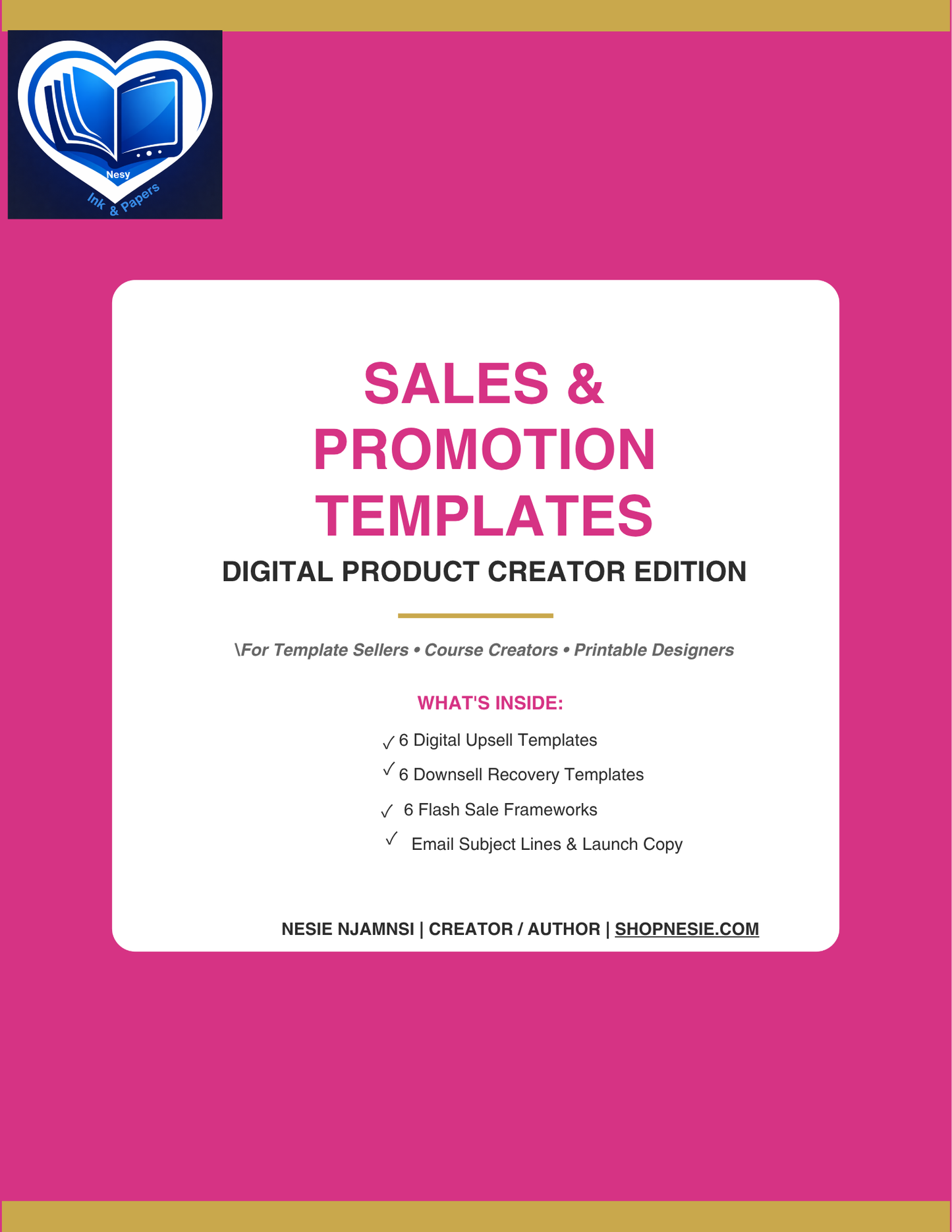 Sales & Promotion Templates Digital Product Creator Edition | Upsells & Flash Sales
