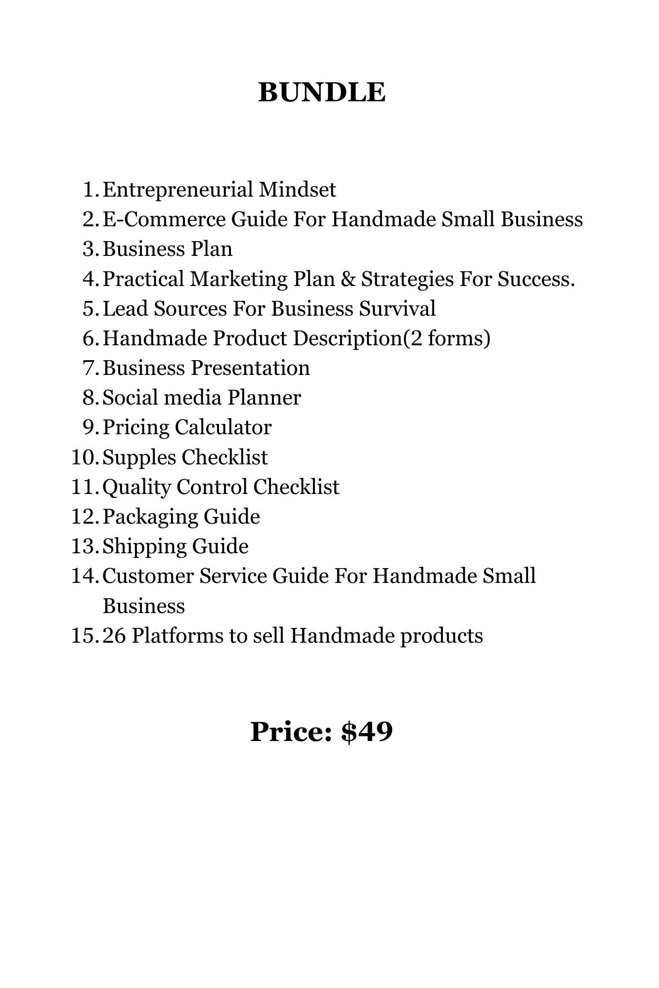 SMALL BUSINESS BUNDLE- HANDMADE BUSINESS