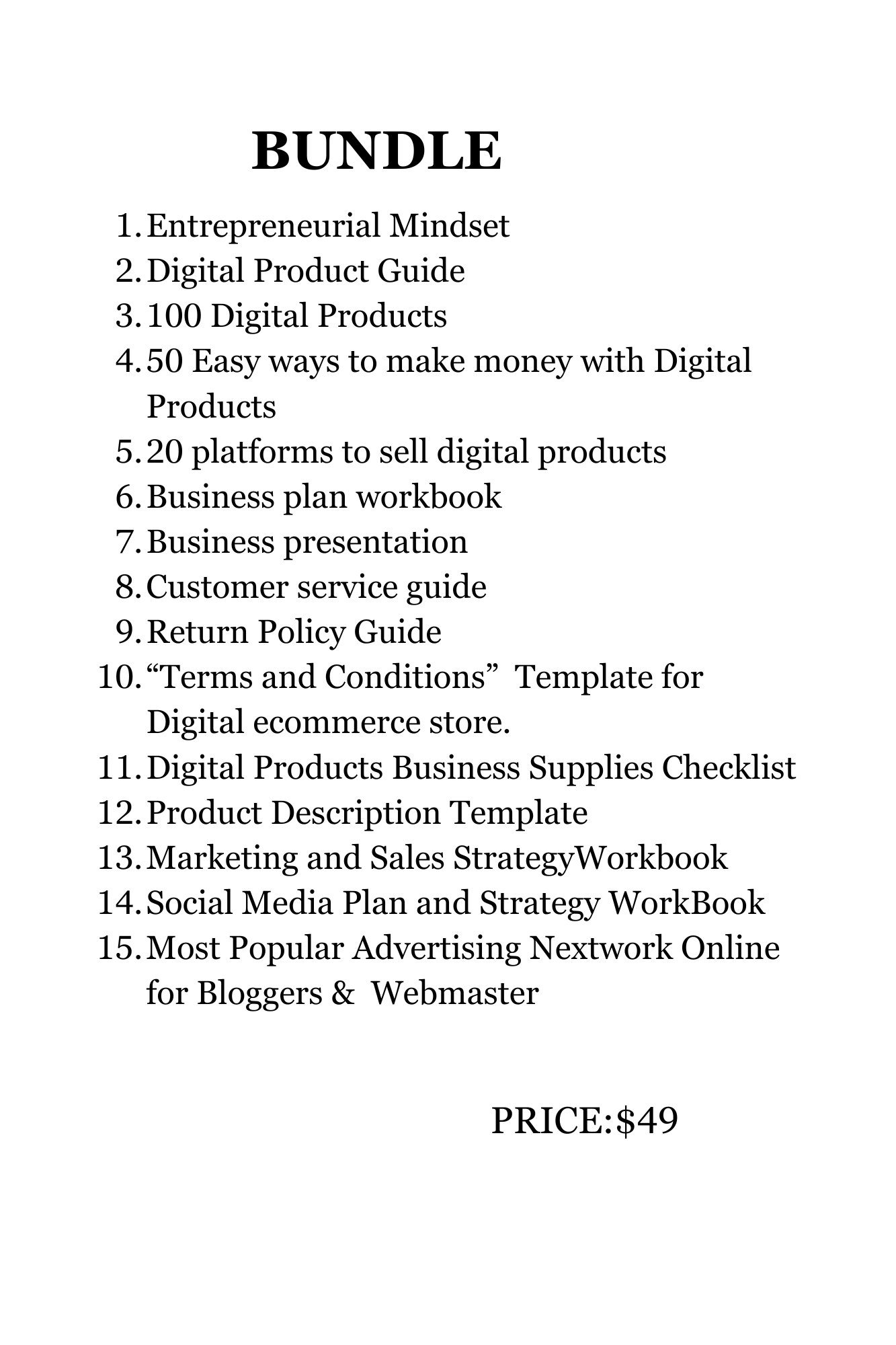 SMALL BUSINESS BUNDLE-DIGITAL PRODUCTS