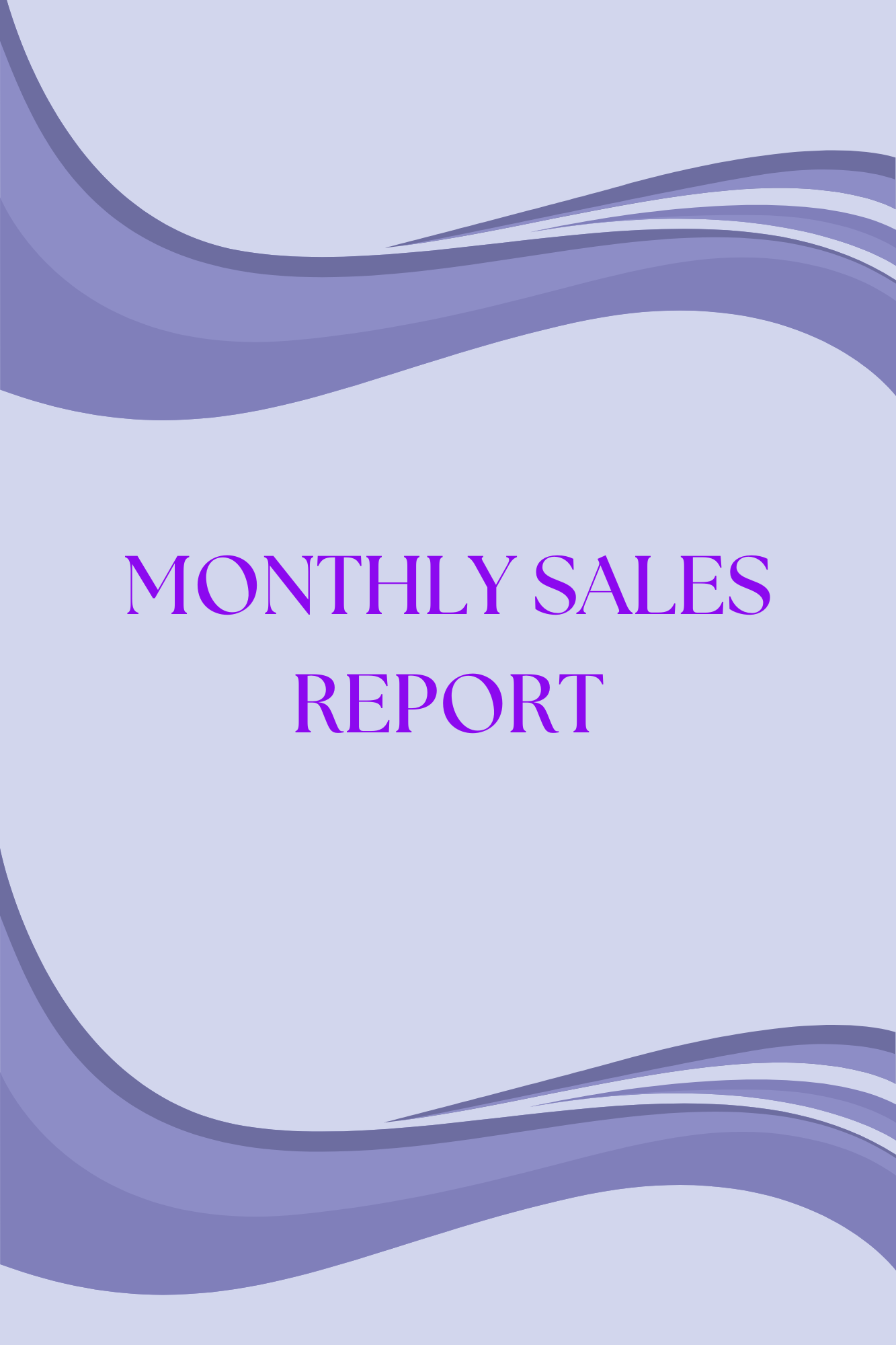 MONTHLY SALES REPORT