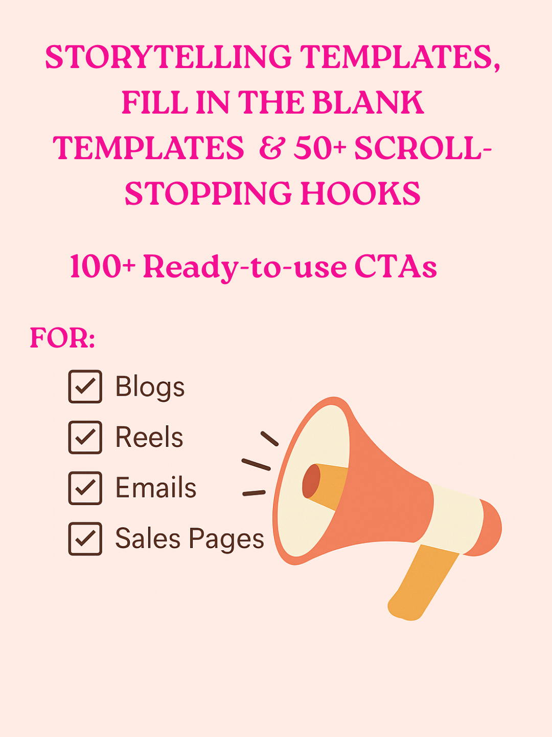STORYTELLING TEMPLATES/ 50+ POWERFUL HOOKS THAT STOP THE SCROLL