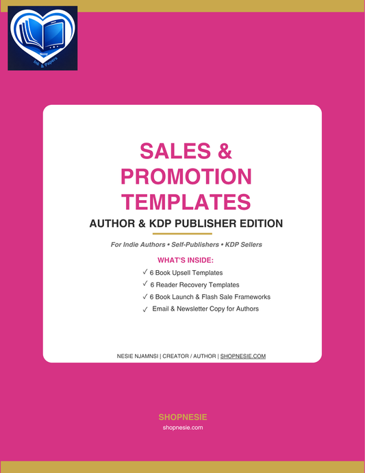 Sales & Promotion Templates for Authors & KDP Publishers | Book Upsells
