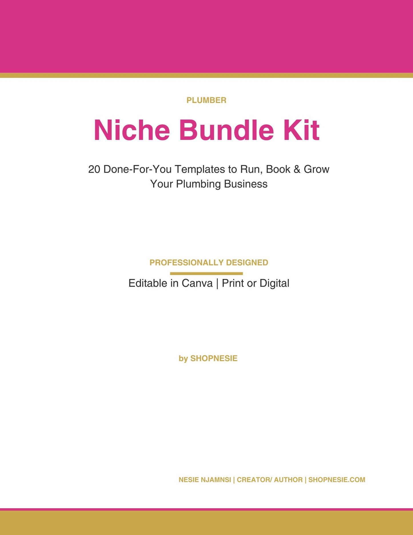Plumber Templates Bundle: 20 Canva Editable Forms & Scripts