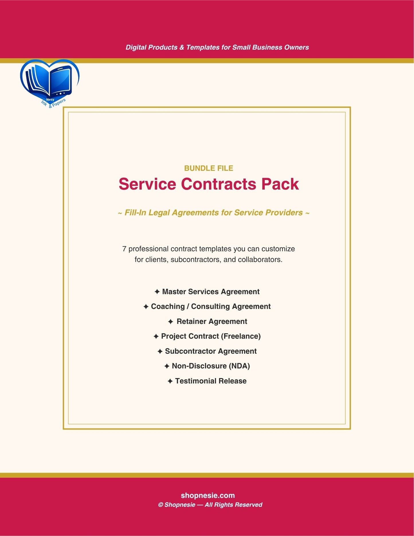Service Provider Business Blueprint Bundle – Contracts, Client Policies, Pricing Formulas & AI Prompts for Service-Based Businesses