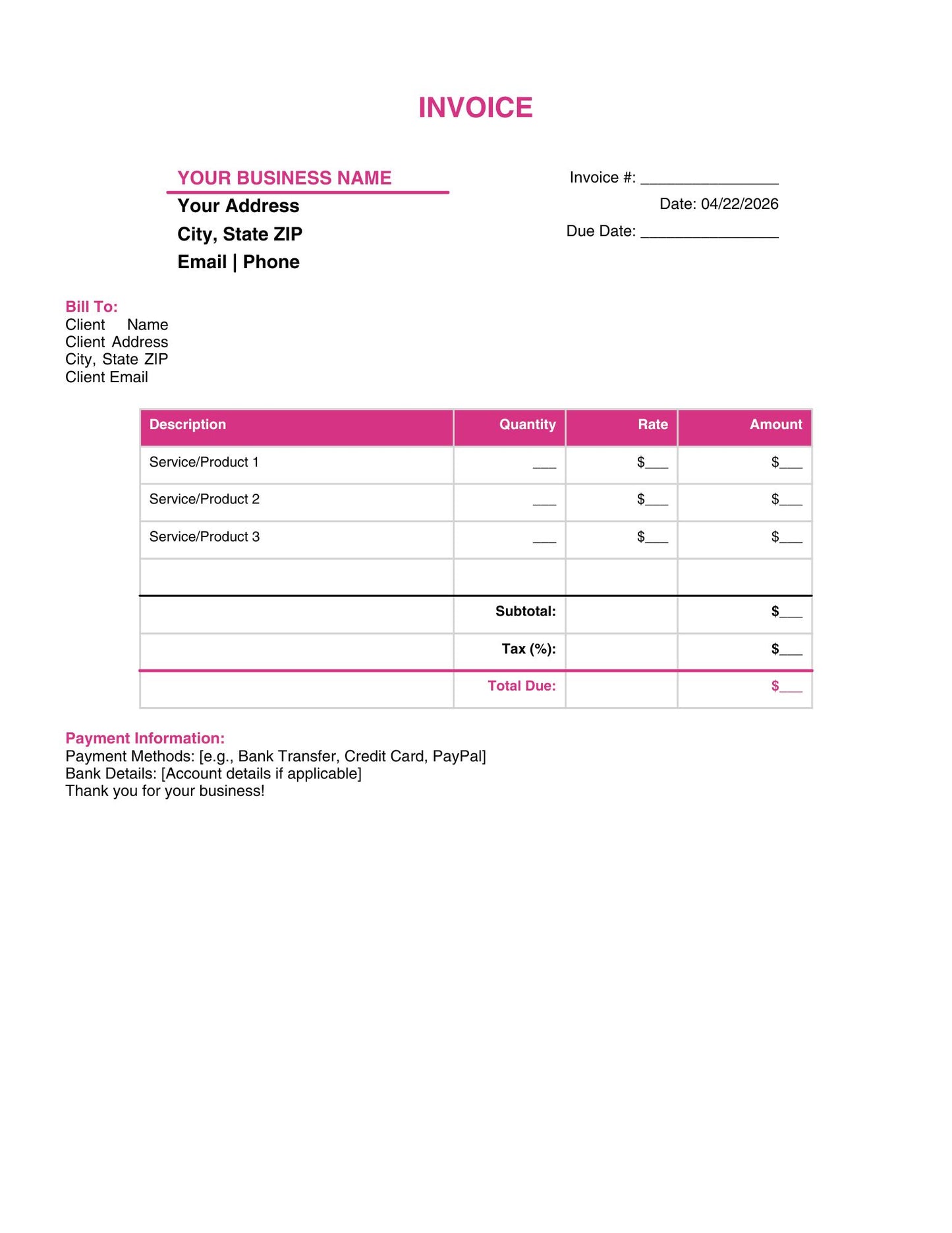 Small Business Client Onboarding Bundle | Editable Invoice, Proposal, Contract, Receipt, Price List + Emails | Canva & PDF Templates