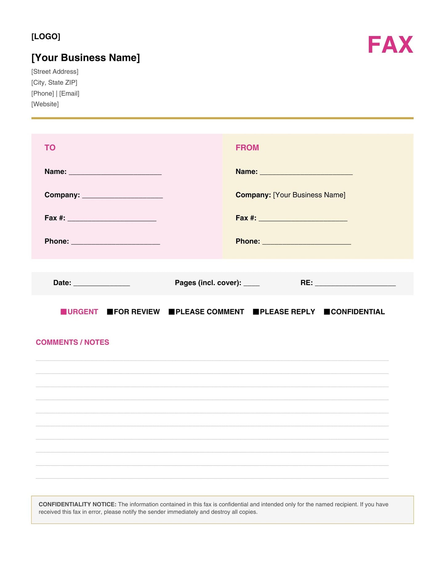 Small Business Operations Templates Bundle | Purchase Order, Credit Note, Packing Slip, Custom Order, Service Agreement, Memo, Fax & Thank You – Editable Digital Download