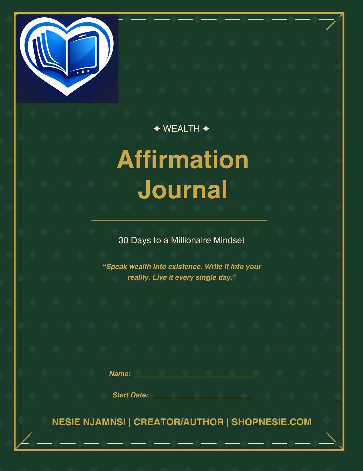 30-Day Wealth Affirmation Journal for Entrepreneurs