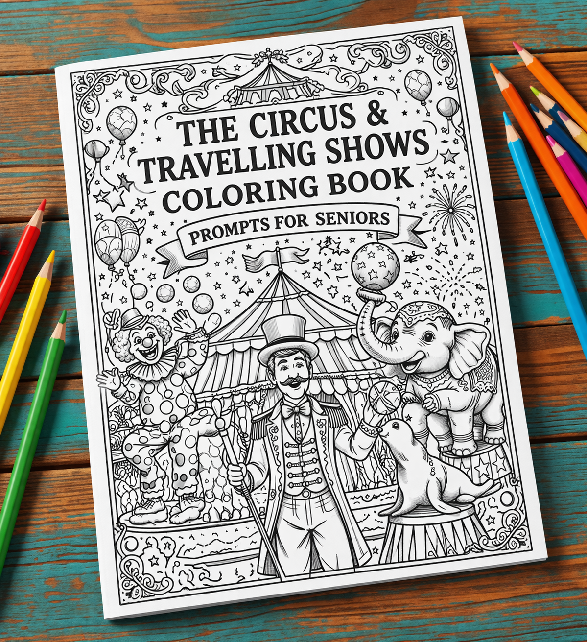 The Circus & Travelling Shows Coloring Book Prompts For Seniors