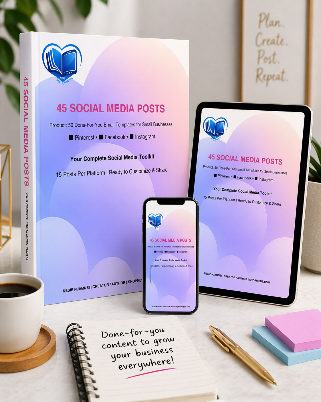 45 Done-For-You Social Media Posts | Ready to Customize & Post