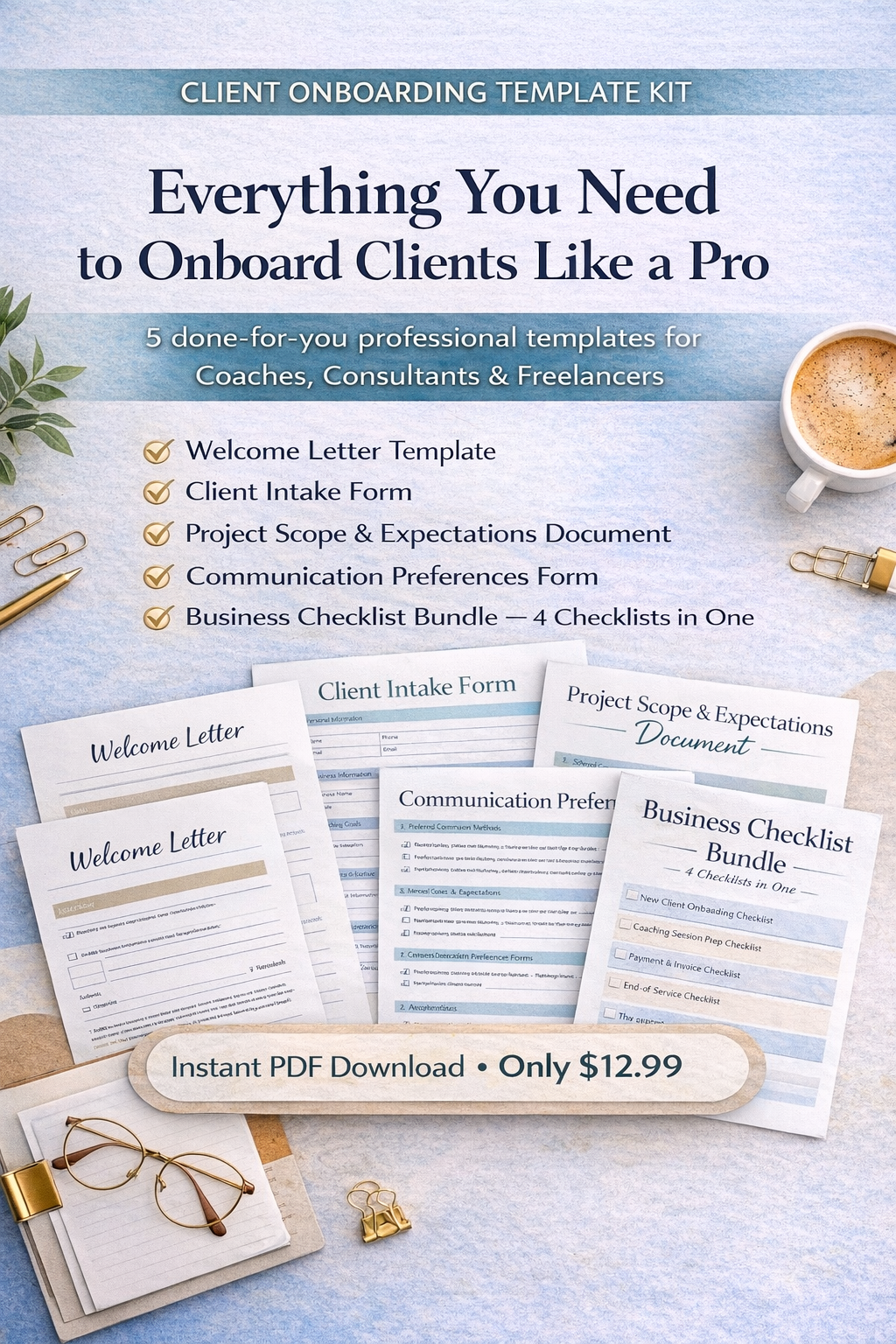 Client Onboarding Template Kit for Coaches, Consultants & Freelancers