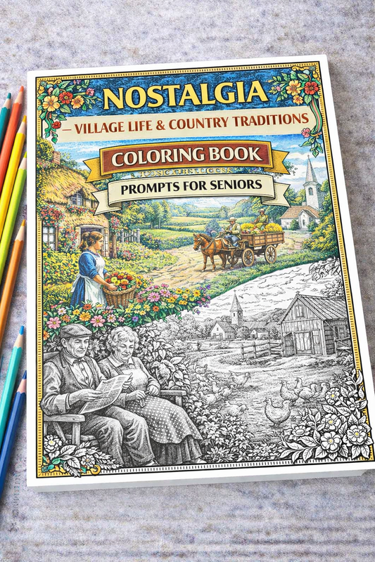 Nostalgia — Village Life & Country Traditions Coloring Book Prompts For Seniors