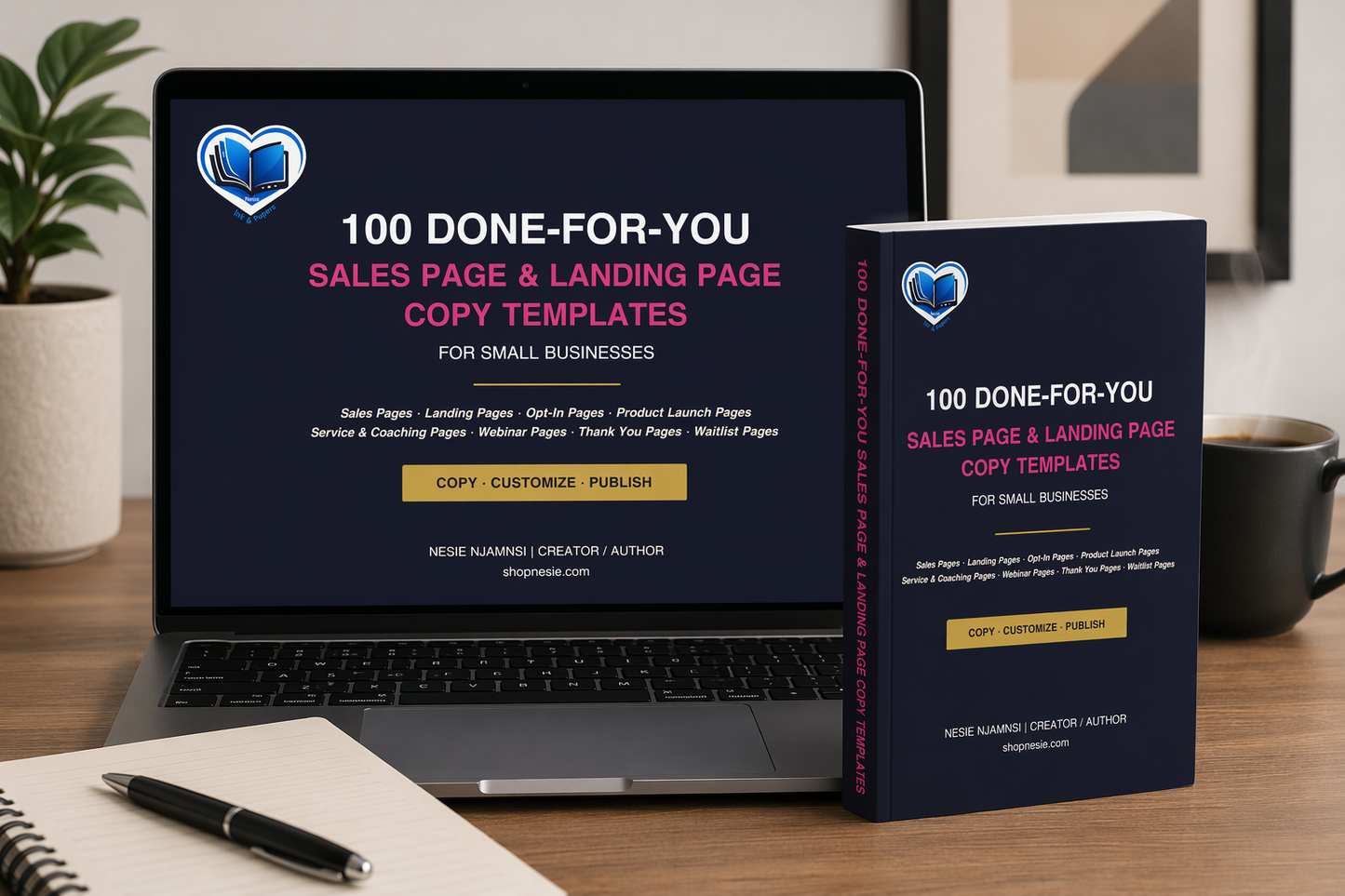 100 Done-For-You Sales Page & Landing Page Copy Templates for Small Businesses | Fill-in-the-Blank Copywriting Templates | Sales Pages, Opt-In Pages, Launch Pages, Coaching Pages, Thank You Pages