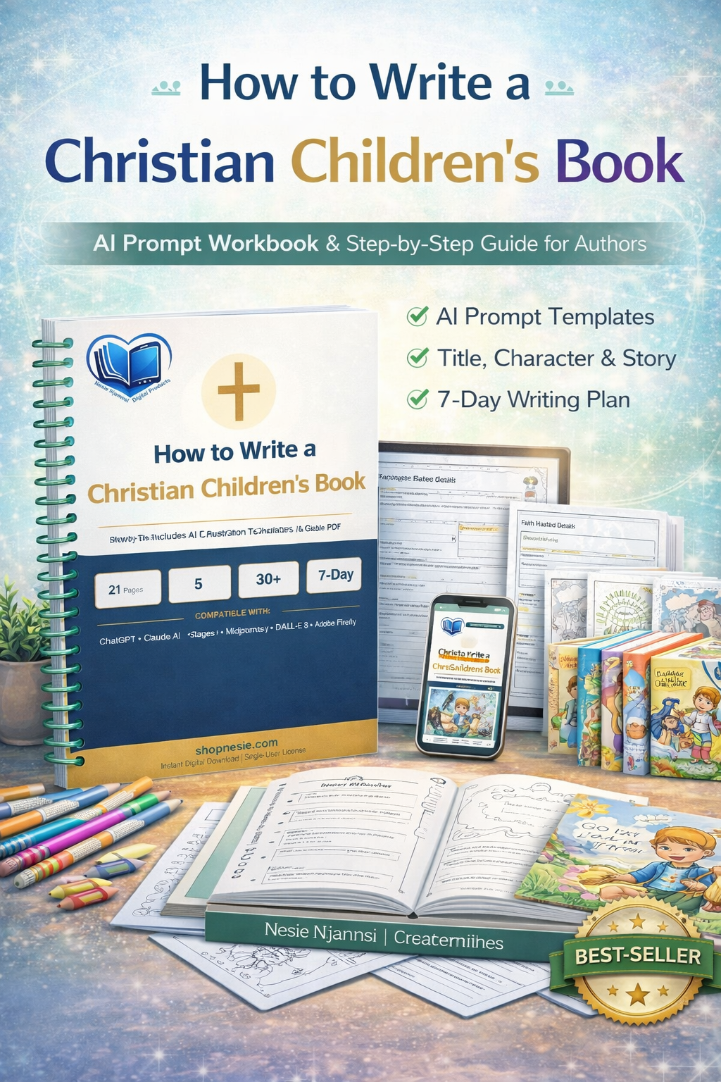 The Spirit-Led Author: AI Prompt Workbook for Writing Christian Children's Books