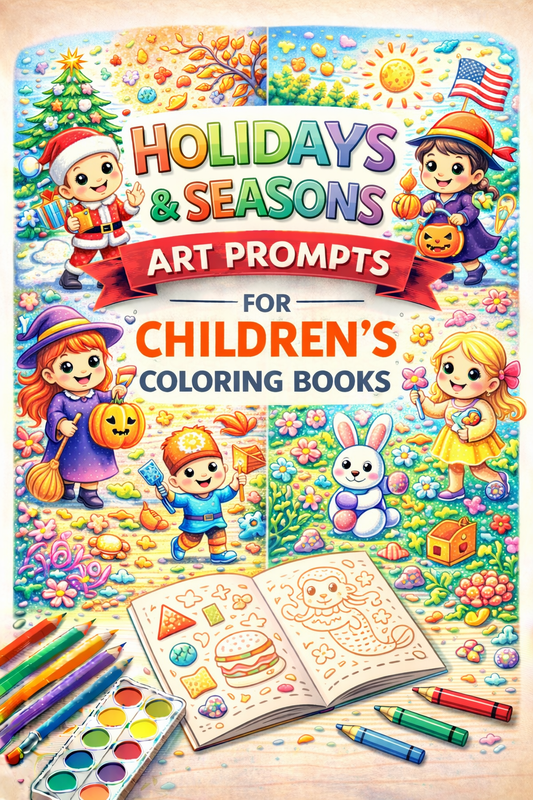 AI Holidays & Seasons Art Prompts for Children's Coloring Books – KDP & Print on Demand