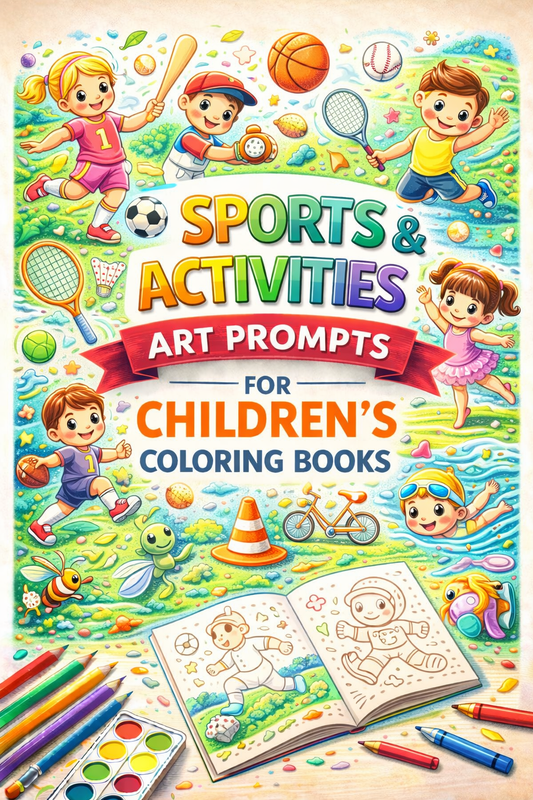 AI Sports & Activities Art Prompts for Children's Coloring Books – KDP & Print on Demand