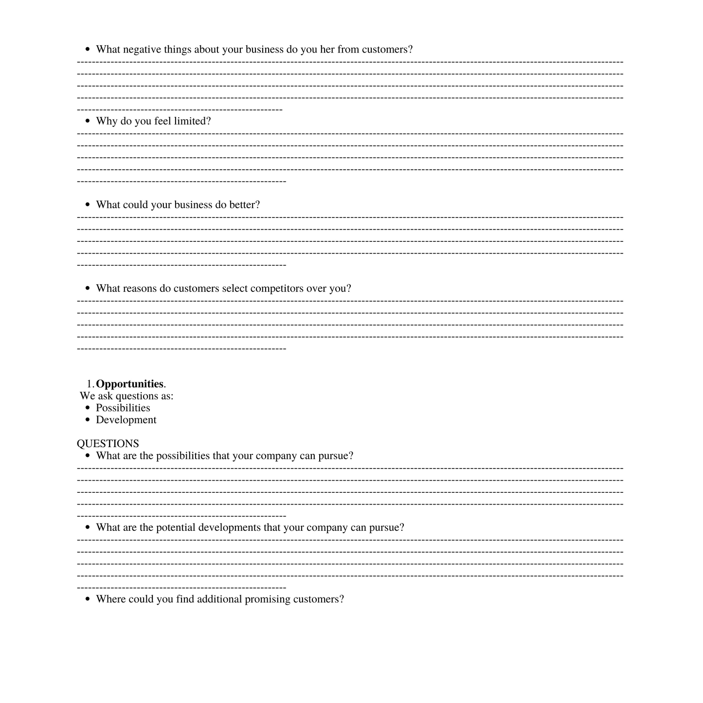 SWOT ANALYSIS PRINTABLE WORKBOOK FOR PRODUCT-BASED SMALL BUSINESS